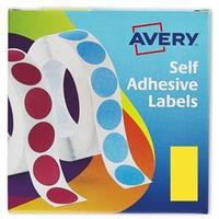 Avery (25 x 50mm) Self Adhesive Label Dispenser (Yellow) Pack of 400 Labels