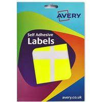 avery 50x80mm wallet of labels florescent yellow pack of 120 labels