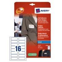 Avery J4798 (80x30mm) Self Adhesive Name Badge Self Adhesive (320 Labels)