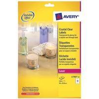 avery l7783 25 clear crystal clear labels pack of 250