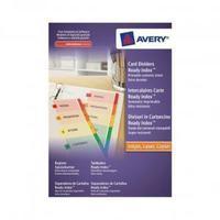 avery readyindex a4 dividers with printable contents sheet 5 part sing ...