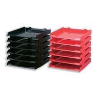avery standard a4 paperstack self stacking letter tray red