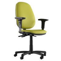 ava faux leather 2 lever task chair light green no arms