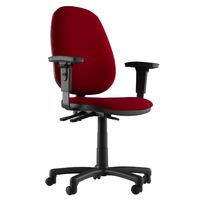 Ava Fabric 3 Lever Task Chair Burgundy No Arms