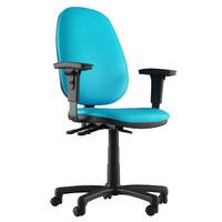 ava faux leather 3 lever task chair light blue 1d adjustable arms