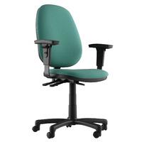 Ava Fabric 3 Lever Task Chair Dark Green 1D Adjustable Arms