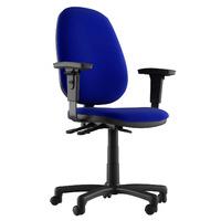 Ava Fabric 2 Lever Task Chair Dark Blue 1D Adjustable Arms