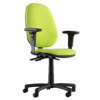 Ava Fabric 2 Lever Task Chair Light Green 1D Adjustable Arms