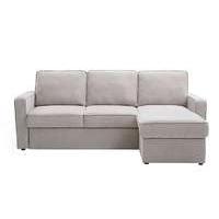 Ava Fabric Chaise Sofa Bed with Storage