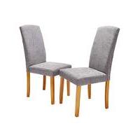 Ava Chenille Pair of Dining Chairs