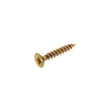 AVF Yellow Zinc-Plated Steel Woodscrew (Dia)4mm (L)25mm Pack of 25