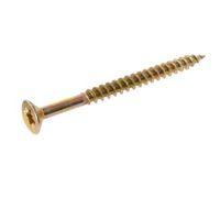 AVF Yellow Zinc-Plated Steel Woodscrew (Dia)6mm (L)75mm Pack of 25