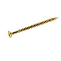 AVF Yellow Zinc-Plated Steel Woodscrew (Dia)4mm (L)65mm Pack of 25