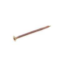 avf yellow zinc plated steel woodscrew dia4mm l65mm pack of 200