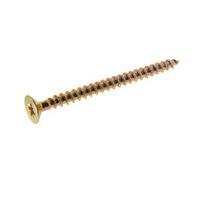 AVF Yellow Zinc-Plated Steel Woodscrew (Dia)5mm (L)65mm Pack of 25