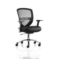 Avram Home Office Chair In Black With Castors