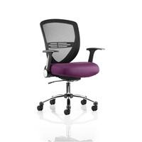 Avram Home Office Chair In Purple With Castors