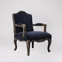 Avelin Armchair in navy velvet