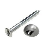 AVF Zinc Effect Steel Mirror Screw (Dia)4mm (L)40mm Pack of 4