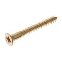 AVF Brass Wood Furniture Screw (Dia)4mm (L)40mm Pack of 25