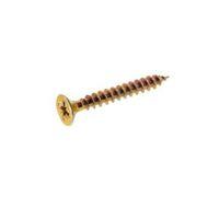 AVF Yellow Zinc-Plated Steel Woodscrew (Dia)5mm (L)40mm Pack of 200