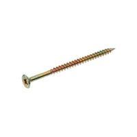 AVF Yellow Zinc-Plated Steel Woodscrew (Dia)5mm (L)75mm Pack of 25