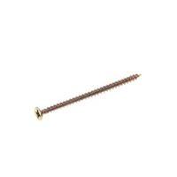 AVF Yellow Zinc-Plated Steel Woodscrew (Dia)3.5mm (L)65mm Pack of 25