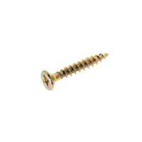 AVF Yellow Zinc-Plated Steel Woodscrew (Dia)3mm (L)20mm Pack of 25