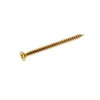 AVF Yellow Zinc-Plated Steel Woodscrew (Dia)3.5mm (L)50mm Pack of 25