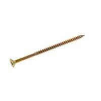 AVF Yellow Zinc-Plated Steel Woodscrew (Dia)4mm (L)75mm Pack of 25