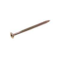 avf yellow zinc plated steel woodscrew dia5mm l75mm pack of 250