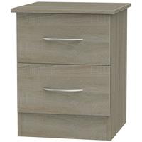 Avon Darkolino Bedside Cabinet - 2 Drawer Locker