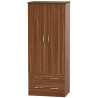 avon noche walnut wardrobe 2ft 6in 2 drawer