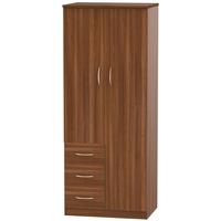 Avon Noche Walnut Combination Wardrobe - 2ft 6in