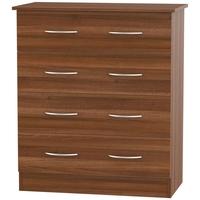 Avon Noche Walnut Chest of Drawer - 4 Drawer