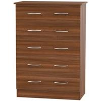 avon noche walnut chest of drawer 5 drawer