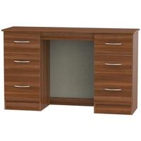 Avon Noche Walnut Dressing Table - Knee Hole Double Pedestal