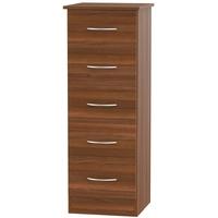 avon noche walnut chest of drawer 5 drawer locker