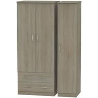 avon darkolino triple wardrobe 2 drawer