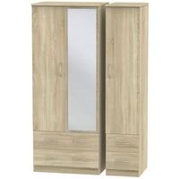 avon bardolino triple wardrobe with drawer and mirror