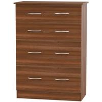 avon noche walnut chest of drawer 4 drawer deep