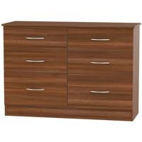 Avon Noche Walnut Chest of Drawer - 6 Drawer Midi