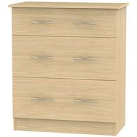 avon light oak chest of drawer 3 drawer deep