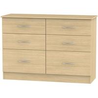 Avon Light Oak Chest of Drawer - 6 Drawer Midi