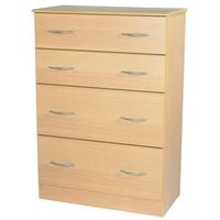 Avon Beech Chest of Drawer - 4 Drawer Deep