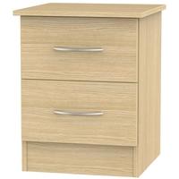 avon light oak bedside cabinet 2 drawer locker