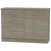 Avon Darkolino Chest of Drawer - 6 Drawer Midi