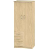 Avon Light Oak Combination Wardrobe - 2ft 6in