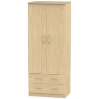 avon light oak wardrobe 2ft 6in 2 drawer