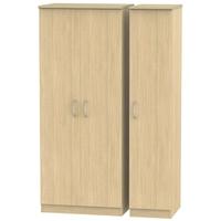 Avon Light Oak Triple Plain Wardrobe